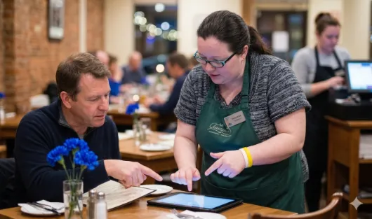 Restaurant table ordering interface